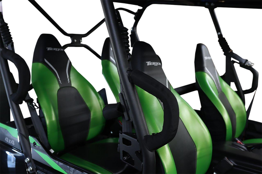 Moose Offroad KT4SBRG-11 steel pipe sidebar pads and grab handles for off-road vehicles, shown on a vehicle's side.