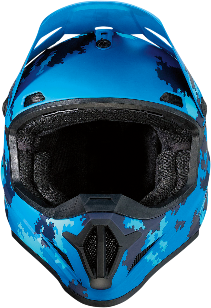 Z1R Rise helmet in Digi Camo Blue, XL size, featuring a sleek blue camouflage design and sturdy helmet construction.