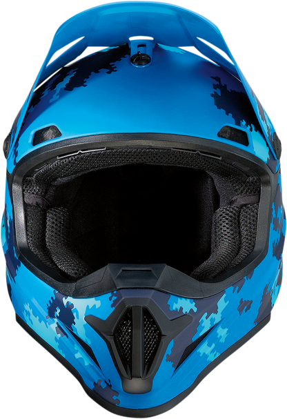 Z1R Rise helmet in Digi Camo Blue, XL size, featuring a sleek blue camouflage design and sturdy helmet construction.