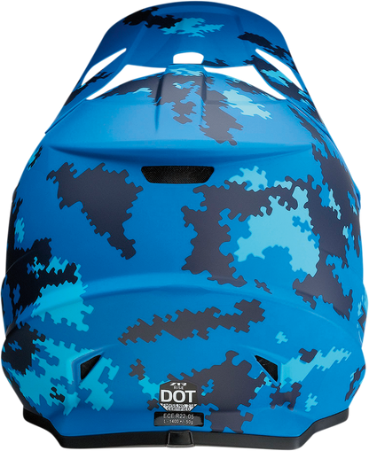 Z1R Rise helmet in Digi Camo Blue, size XL, featuring a full-face motorcycle helmet with detailed camo design.