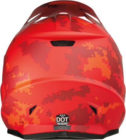 Z1R Rise helmet in Digi Camo Red with 2XL size, featuring enhanced ventilation and a removable liner.
