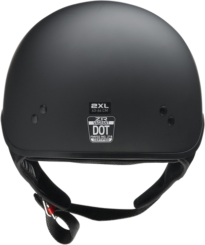 Z1R Vagrant NC helmet in flat black, small size, with sleek aerodynamic design and clear visor for motorcycle riding.