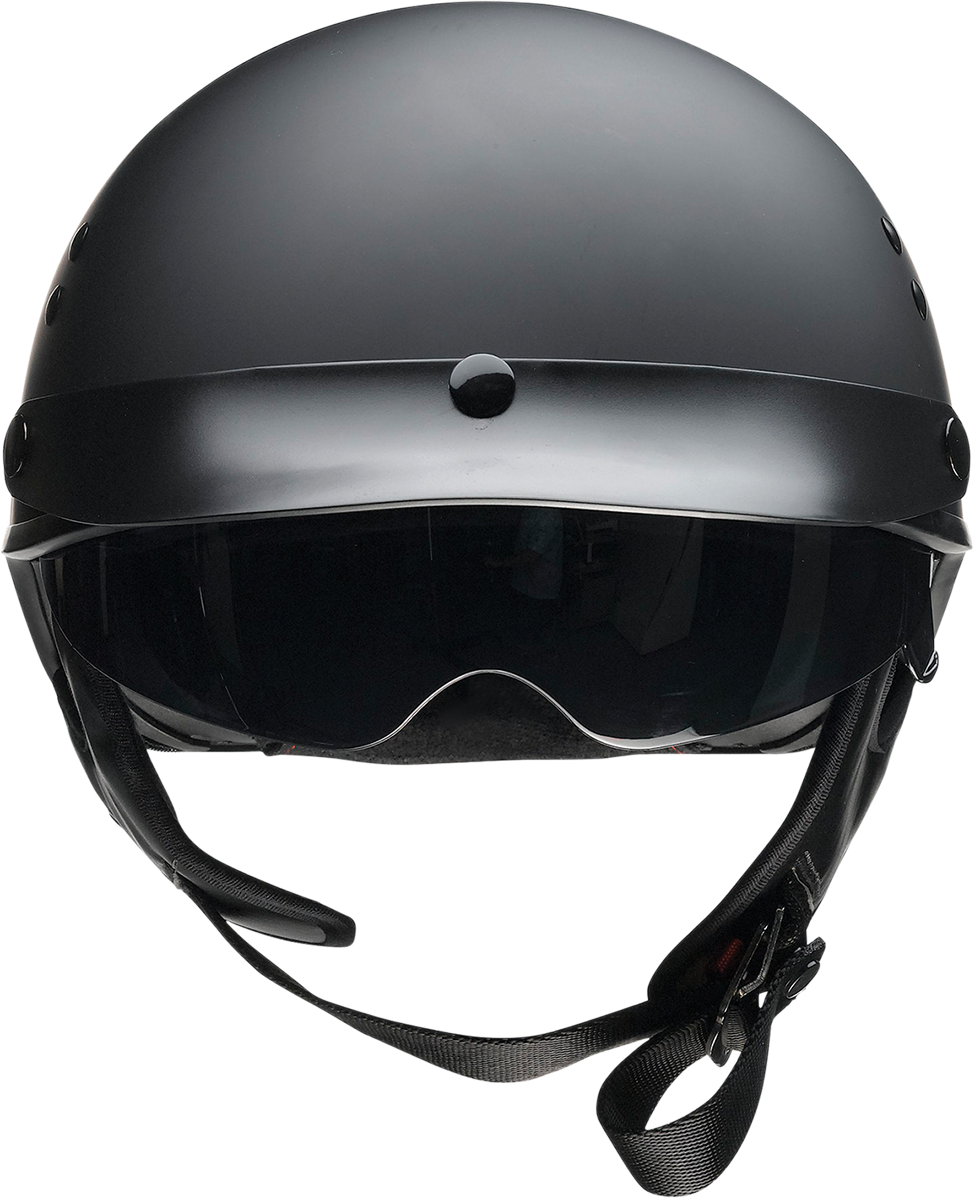 Z1R Vagrant NC helmet in flat black, small size, featuring sleek aerodynamic design and matte finish.