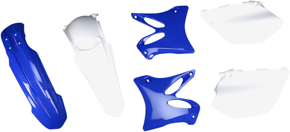 Acerbis standard replacement body kit for OEM '13 motorcycle, featuring black plastic panels and mounting components.