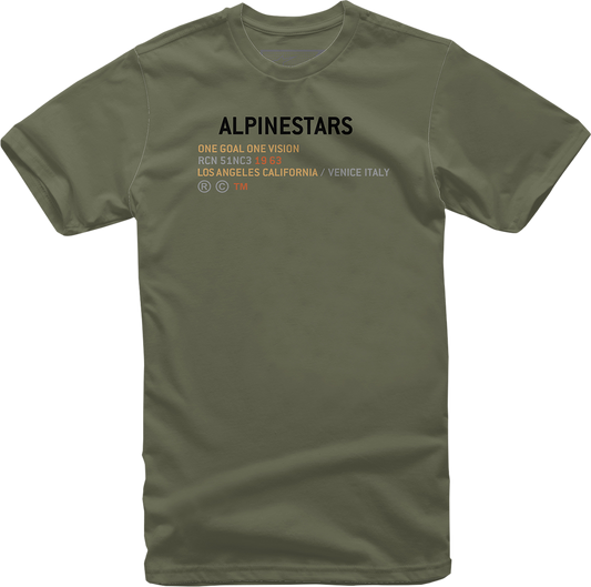 Alpinestars Quest military-style T-shirt in large size, featuring rugged design and branding visible on the front.