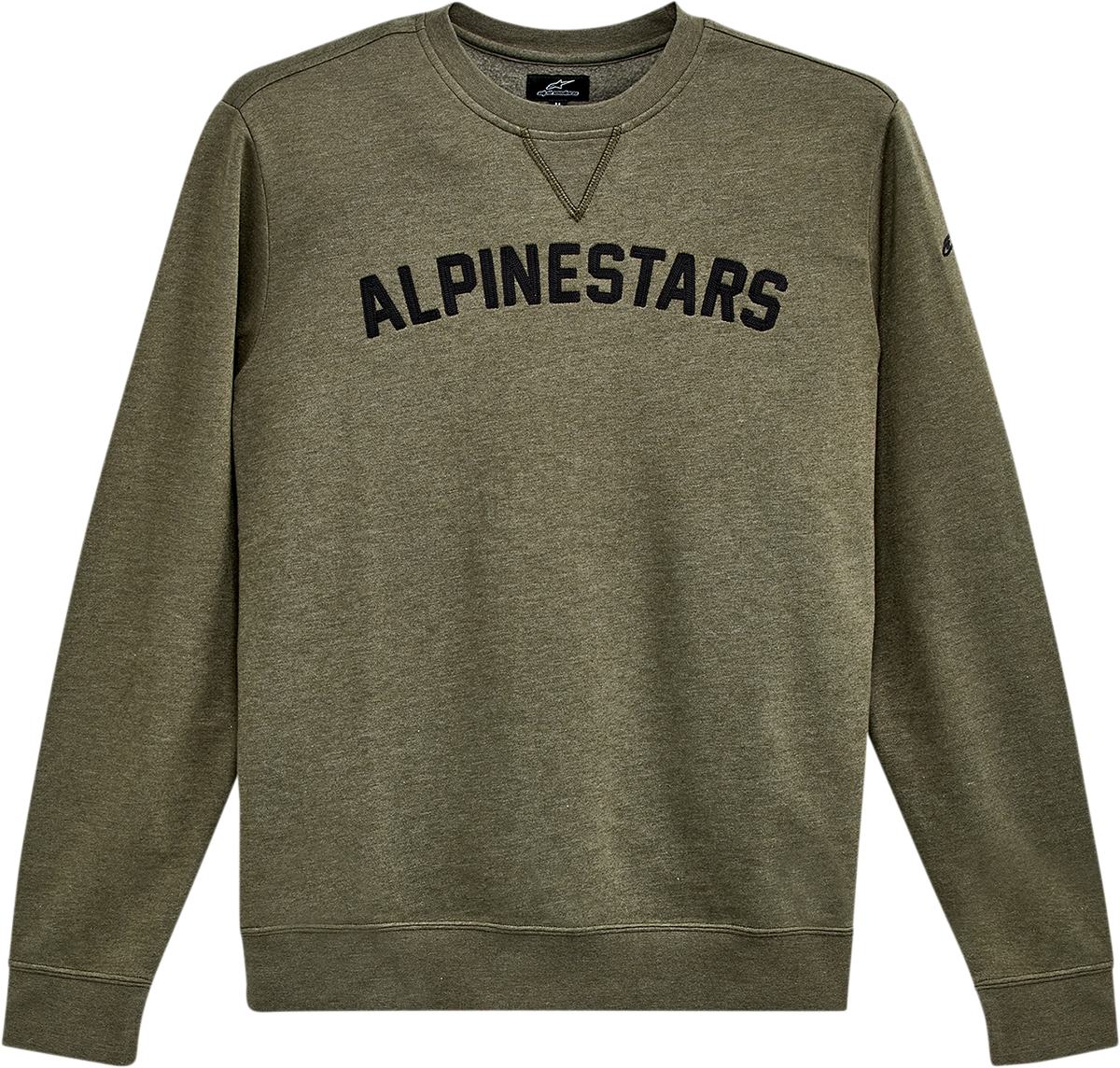 Alpinestars Soph Crew Fleece in Military Heather, 2XL, featuring a cozy, casual fit with the ALPINESTARS logo visible on the front.