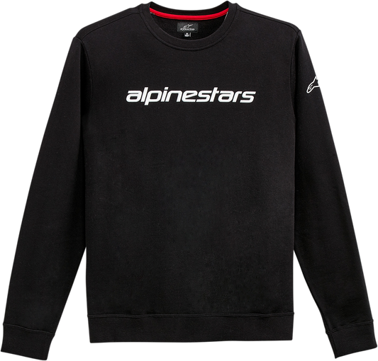 ALPINESTARS, Alpinestars Linear Crew Fleece - Black/White, XL (Part Number 1212513241020XL)