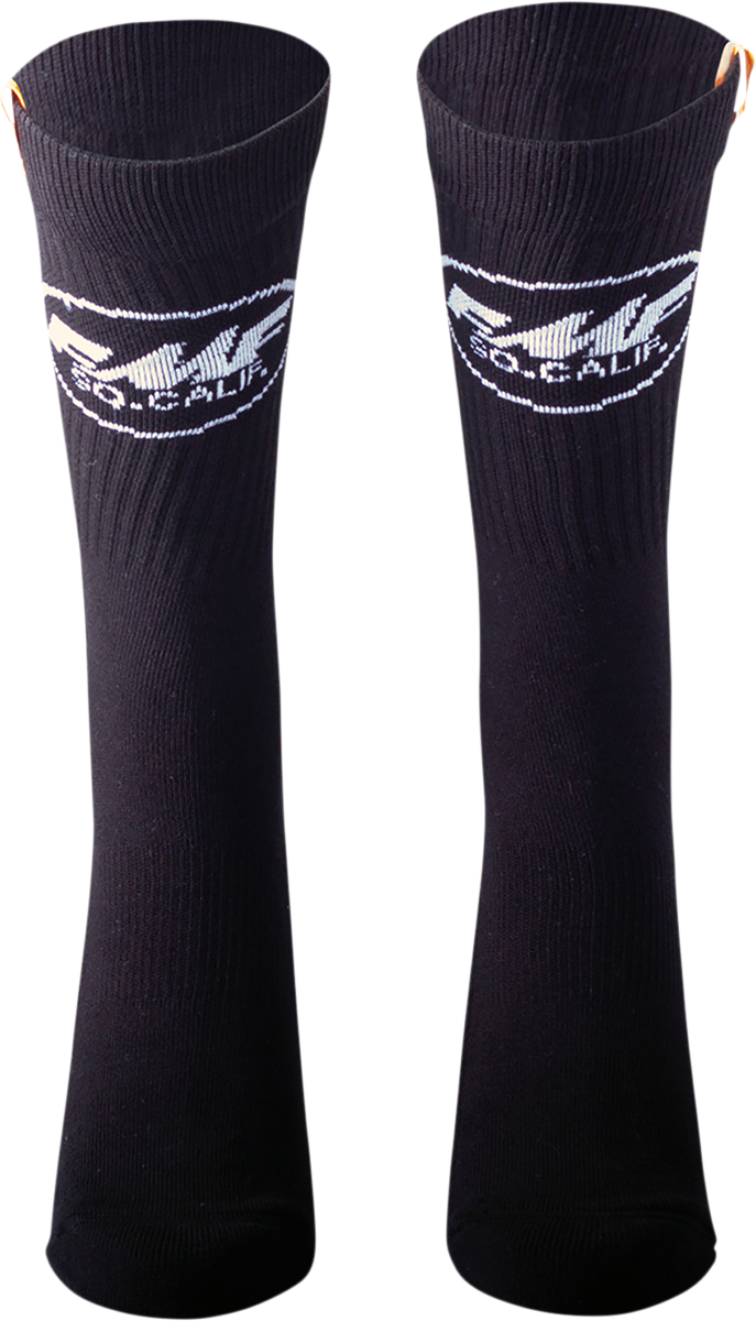 FMF Staple Socks 2-Pack in black, one size, featuring comfortable knit fabric and classic design for everyday wear.
