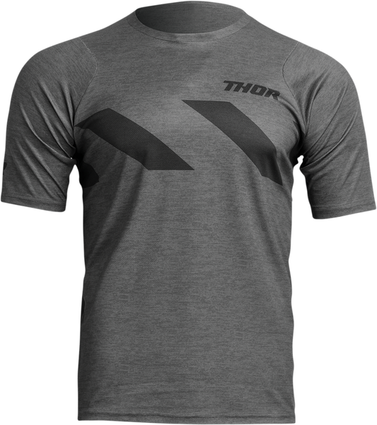 THOR, THOR Assist Hazard Short-Sleeve Jersey - Charcoal/Heather - Small, Part Number 5020-0008