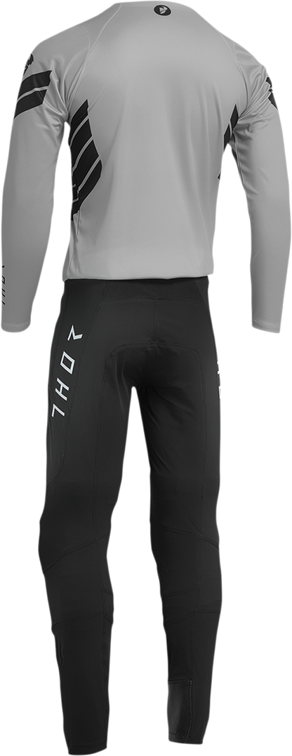 Gray THOR Assist Sting long-sleeve MTB jersey in small size, designed for e-MTB and mountain biking.