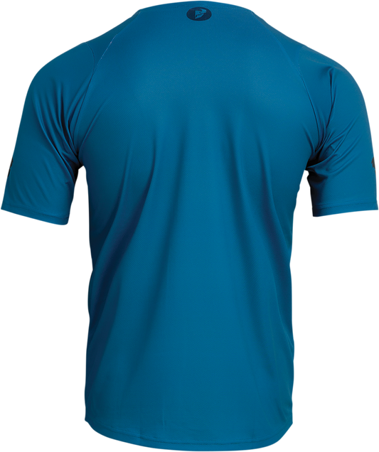 THOR, THOR Assist Caliber Short-Sleeve Jersey – Teal, Large – MTB & e-MTB Performance