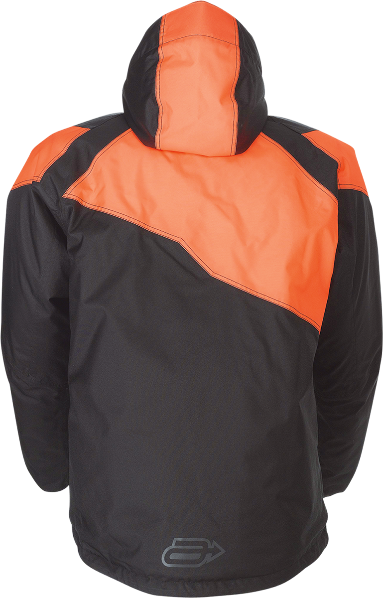 ARCTIVA Pivot 5 Hooded Jacket - Black/Orange, XL - Waterproof Insulated Outdoor Coat with Zip-Off Hood and Multiple Pockets