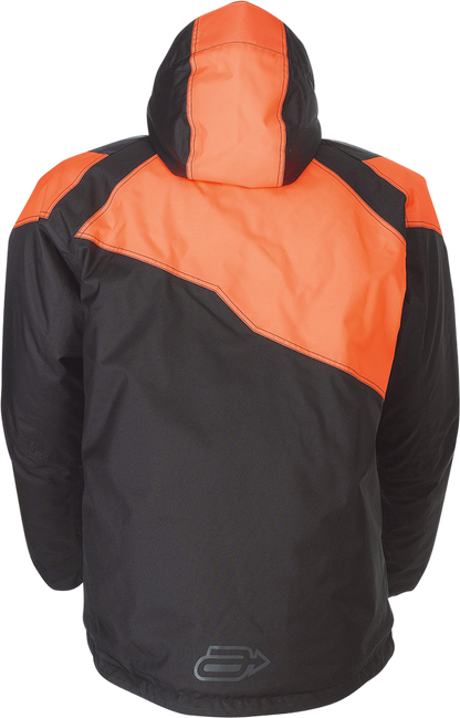 ARCTIVA Pivot 5 Hooded Jacket - Black/Orange, XL - Waterproof Insulated Outdoor Coat with Zip-Off Hood and Multiple Pockets