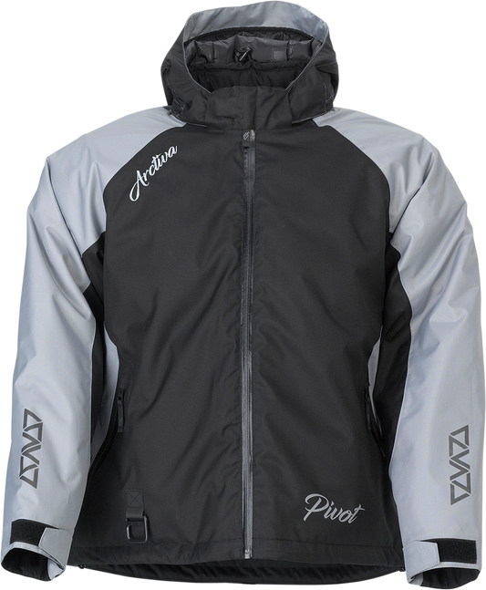 ARCTIVA Women's Pivot 5 Hooded Jacket - Waterproof Insulated Shell with Zip-Off Hood, Gray - Small 3121-0803