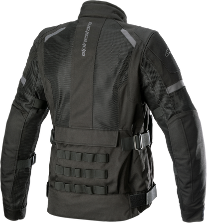 Alpinestars Stella Crosshill WP Air Jacket for Women in black, size large, featuring lightweight waterproof and breathable motorcycle gear.
