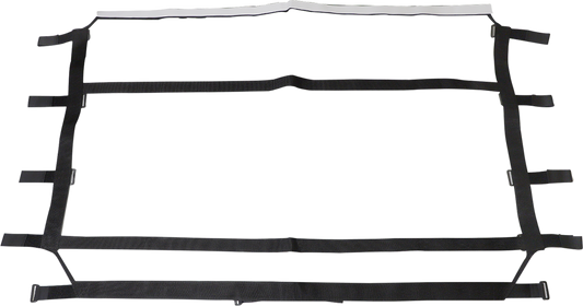 Moose Offroad Wolverine X2 rear windscreen made of heavy-duty rip-stop nylon with large vinyl window for off-road vehicles.
