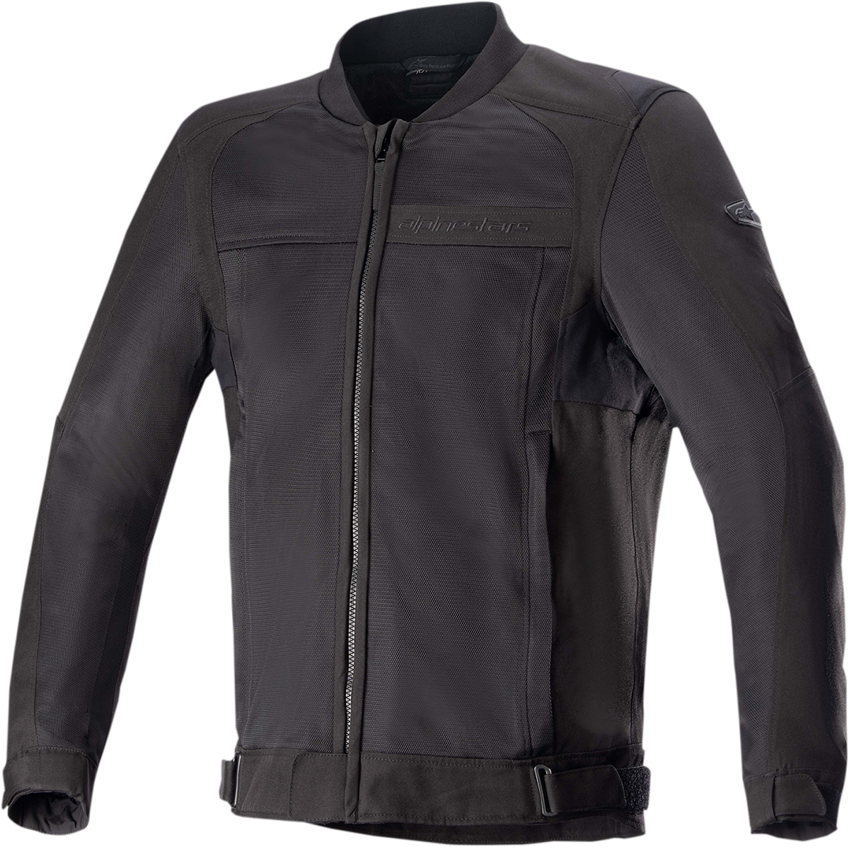 Alpinestars Luc v2 Air motorcycle jacket in black, size 3XL, featuring lightweight, breathable fabric and protective armor.