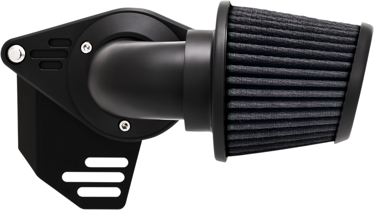 VANCE & HINES VO2 Falcon air intake kit in matte black with sleek design for motorcycle engines.