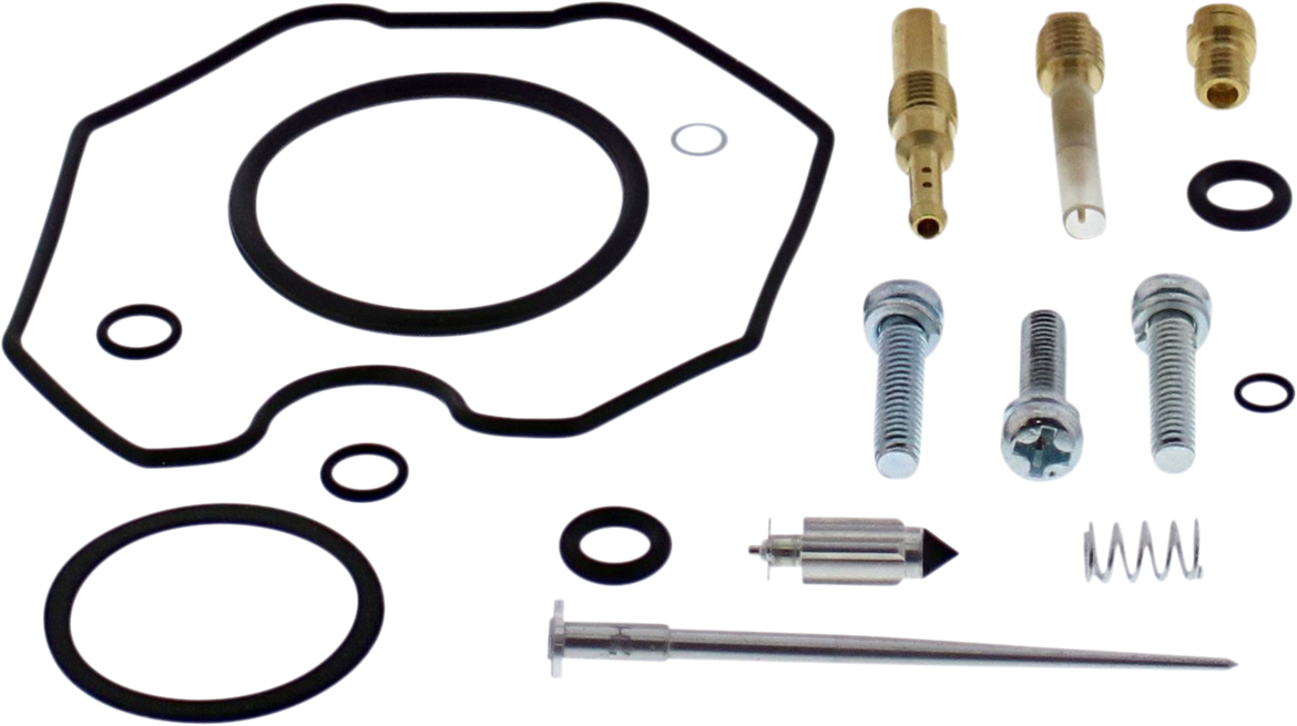 Moose Offroad Honda carburetor repair kit 26-10009 with various gaskets and parts for engine maintenance.