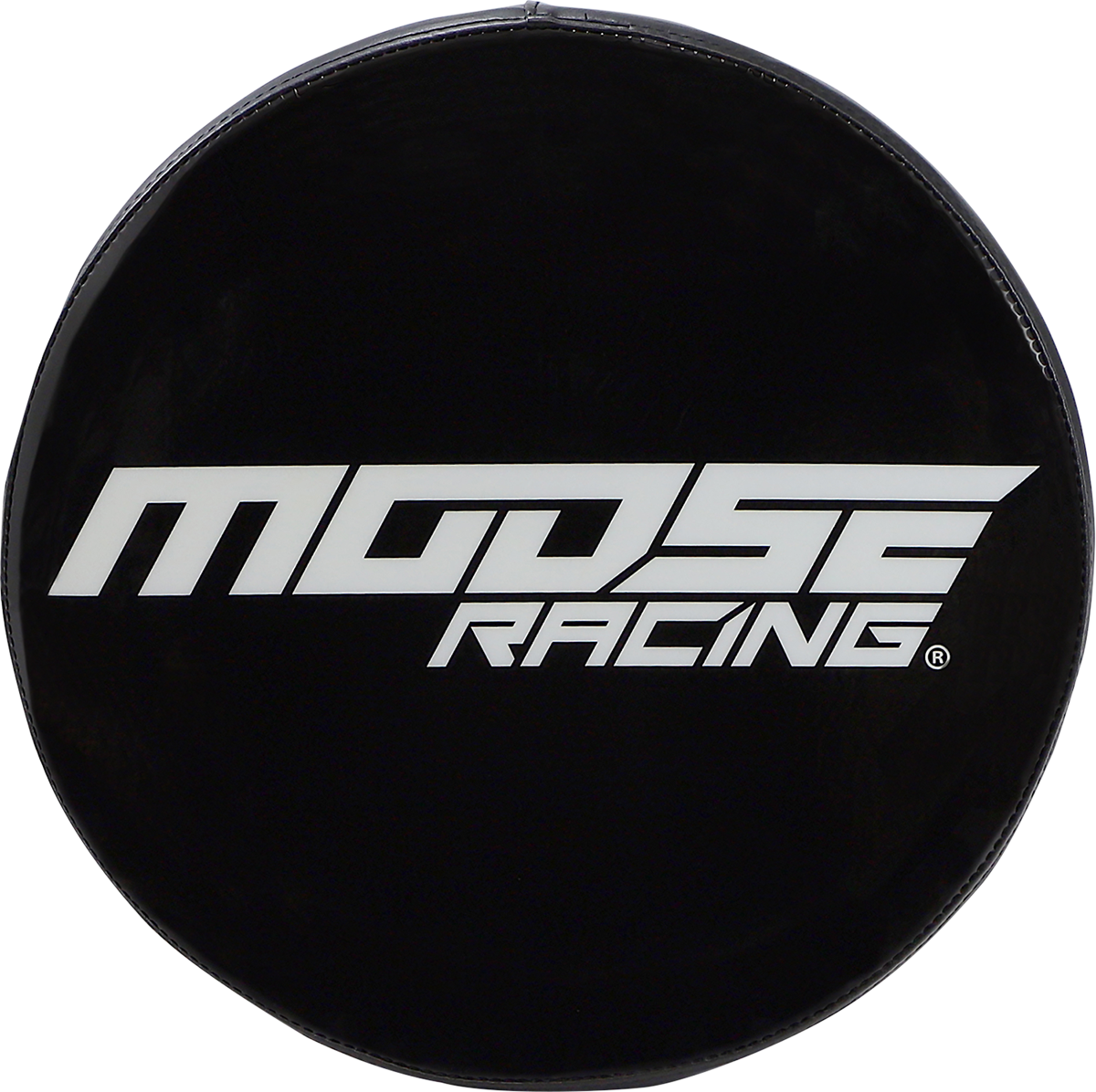 Black and white Moose Offroad Bar Stool Seat from Moose Racing X80-6020MRNU-A, showcasing durable offroad vehicle seating design.