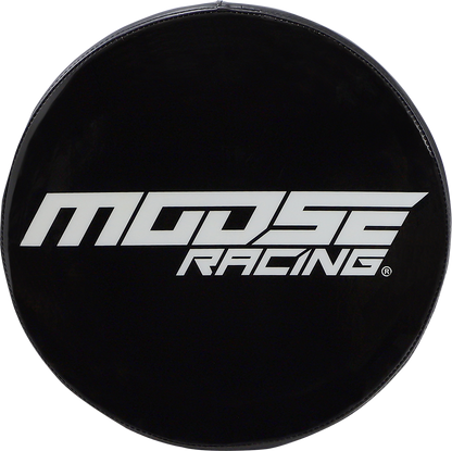 Black and white Moose Offroad Bar Stool Seat from Moose Racing X80-6020MRNU-A, showcasing durable offroad vehicle seating design.
