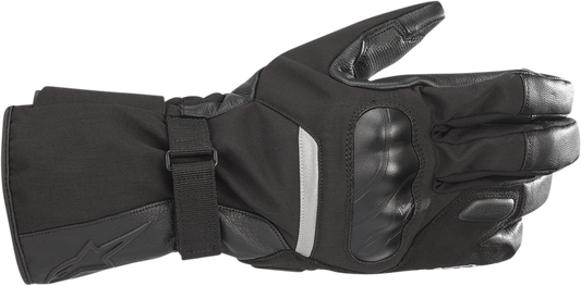 Alpinestars Apex V2 Drystar® black motorcycle gloves in size XL with reinforced knuckles and textured grip for riding.