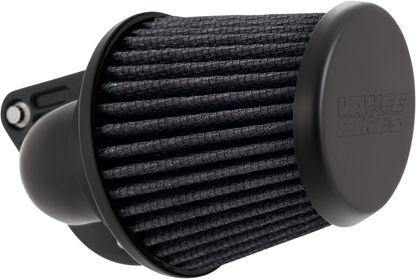 VANCE & HINES VO2 Falcon Air Intake Kit in matte black for motorcycle, featuring sleek design and brand logo.