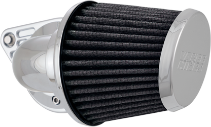 Chrome Vance & Hines VO2 Falcon air intake kit for motorcycles, featuring sleek design and branded Vance & Hines logo.