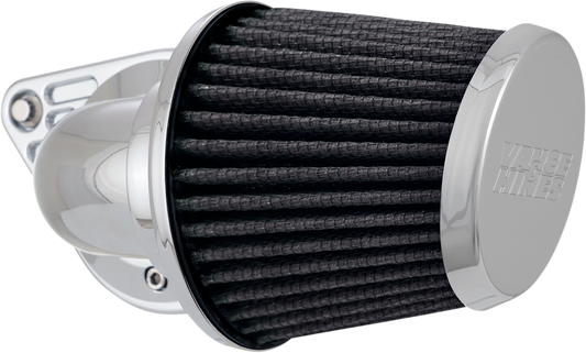 Chrome Vance & Hines VO2 Falcon air intake kit for motorcycles, featuring sleek design and branded Vance & Hines logo.