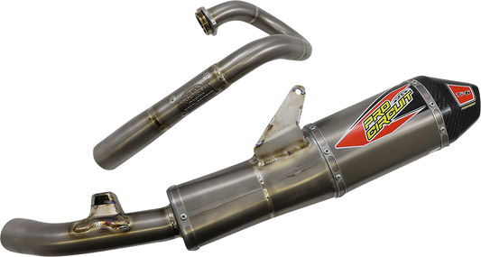 Pro Circuit Ti-6 Exhaust System for off-road and racing motorcycles, showcasing the lightweight titanium construction and polished finish.