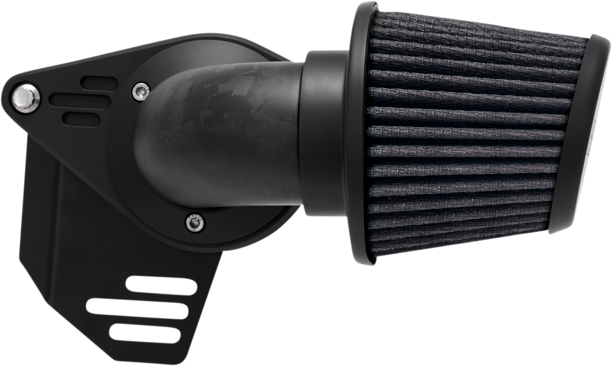 VANCE & HINES VO2 Falcon Air Intake Kit in forged carbon fiber, with sleek aerodynamic design and detailed branding visible.
