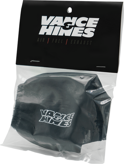 VANCE & HINES VO2 Rain Sock for Falcon and 90° Air Intake, part #22930, covering the intake with protective rain sock