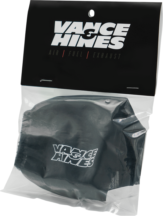 VANCE & HINES VO2 Rain Sock for Falcon and 90° Air Intake, part #22930, covering the intake with protective rain sock