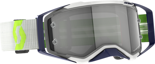 Scott Prospect Light Sensitive Goggles in gray and yellow, designed for engine work, with adjustable strap and protective lenses.