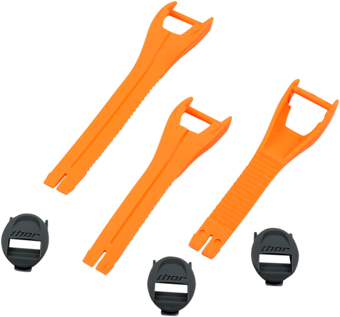 THOR, THOR Blitz XP MX Boot Straps for Youth, Size 1-7 – Orange, Part 3430-0878