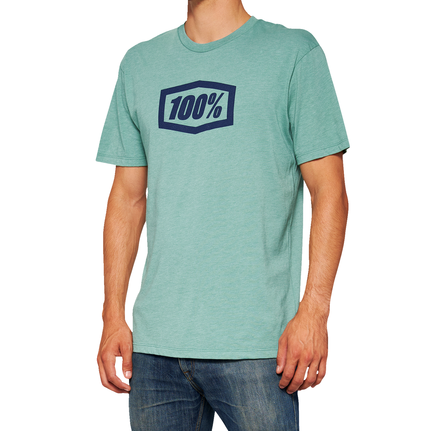 100% Icon T-Shirt - Blue - Large 20000-00037 - Howling Moto