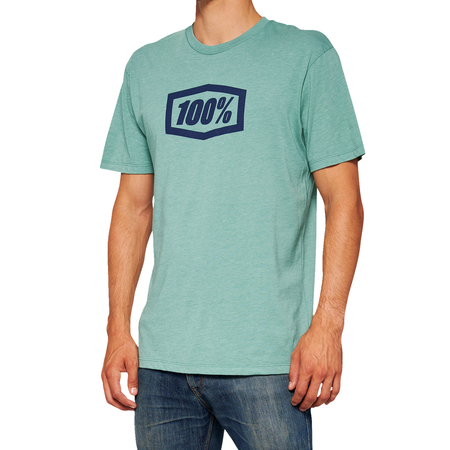100% Icon T-Shirt - Blue - XL 20000-00038 - Howling Moto