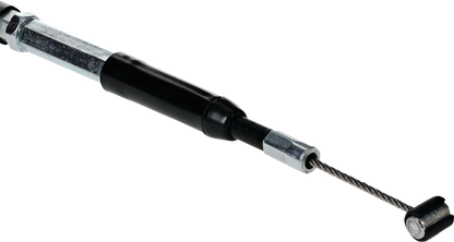 Black vinyl clutch cable for Honda motorcycles, MOOSE OFFROAD 45-2147, with metal ends and flexible design.