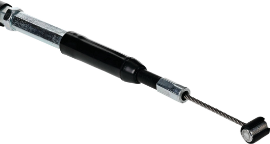Black vinyl clutch cable for Honda motorcycles, MOOSE OFFROAD 45-2147, with metal ends and flexible design.