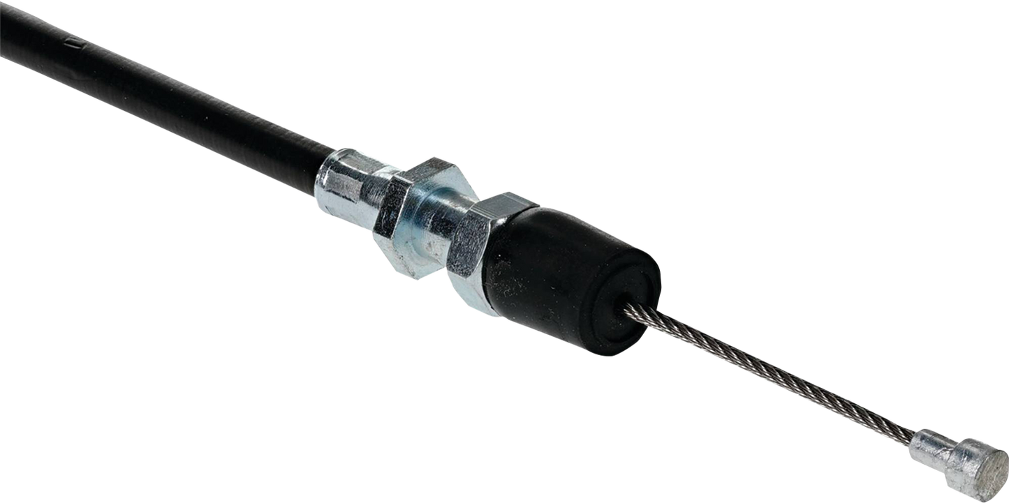 Black vinyl clutch cable for Honda motorcycles, MOOSE OFFROAD 45-2147, with detailed metal connectors and protective coating.