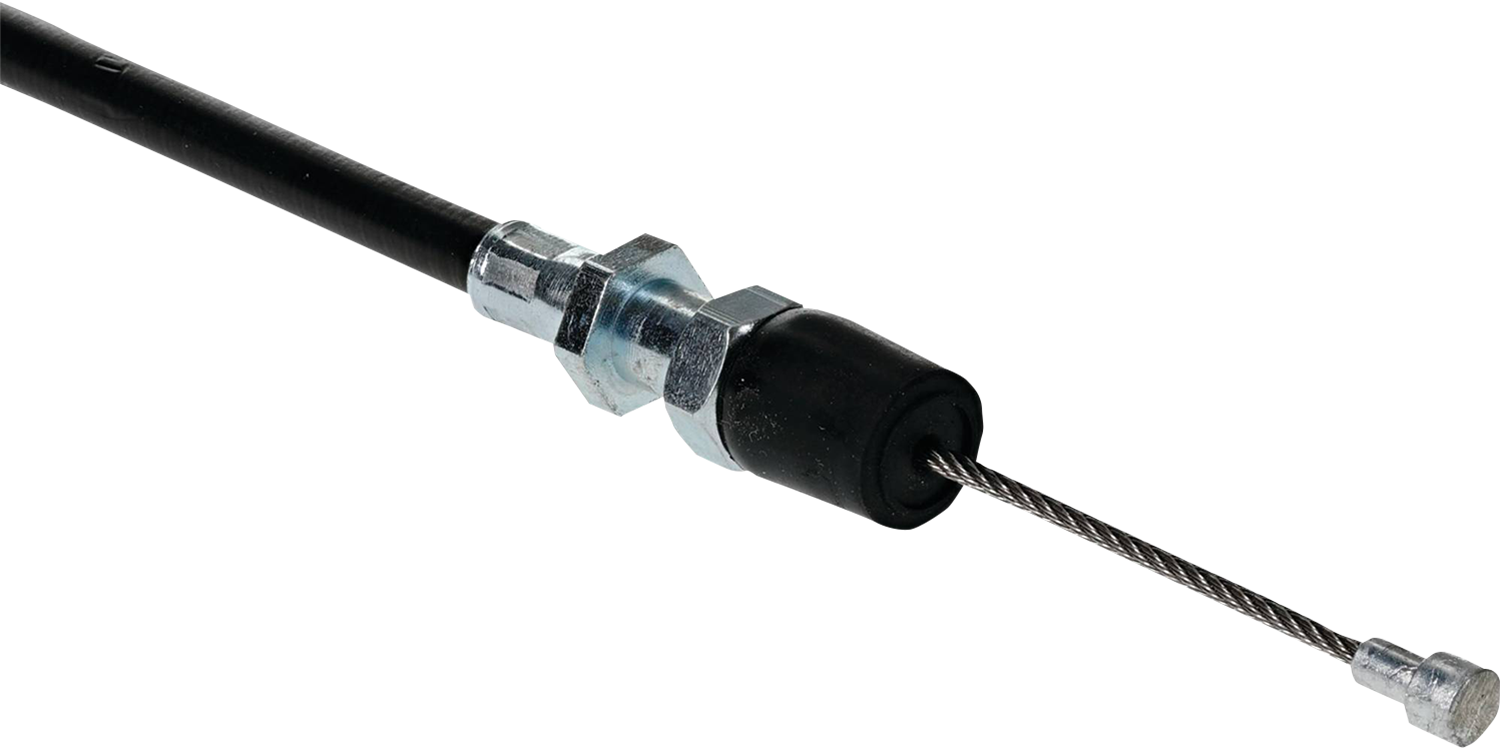 Black vinyl clutch cable for Honda motorcycles, MOOSE OFFROAD 45-2147, with detailed metal connectors and protective coating.