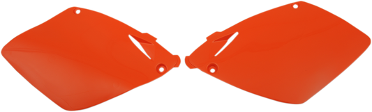 Orange Acerbis side panel for motorcycle body, part number 2043330237, with detailed surface and mounting points.