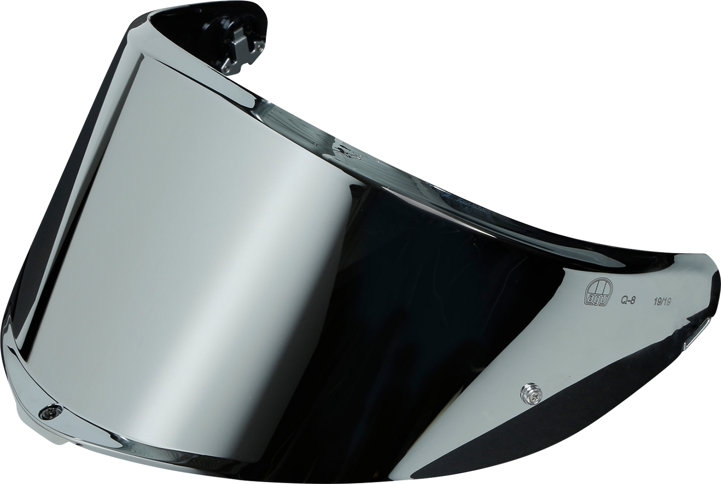 AGV Tourmodular helmet shield with Pinlock 120 MaxVision in iridium silver, designed for enhanced visibility and protection.