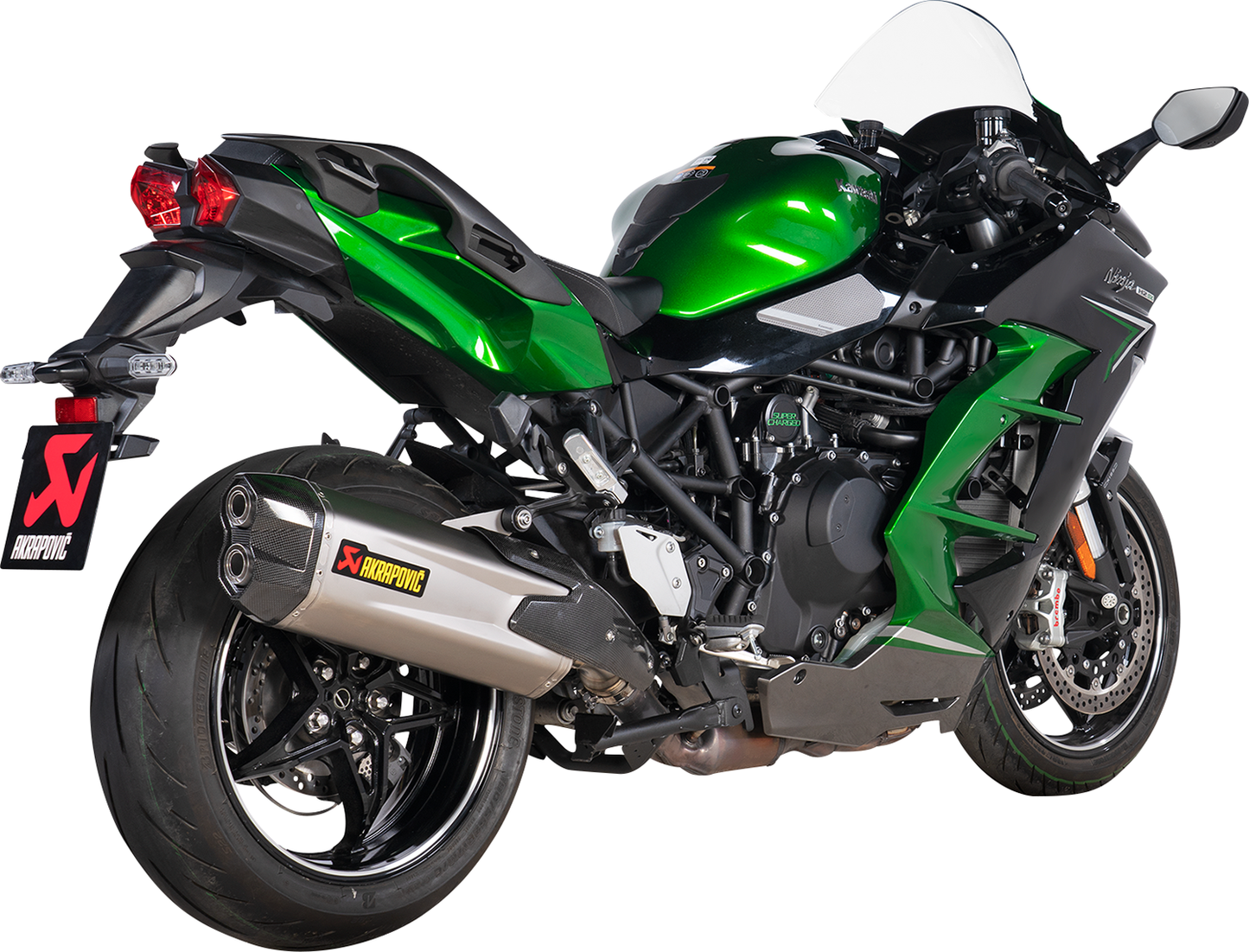 AKRAPOVIC Slip-On Line Muffler - Titanium S-K10SO30-HGIT for Kawasaki Ninja H2 SX