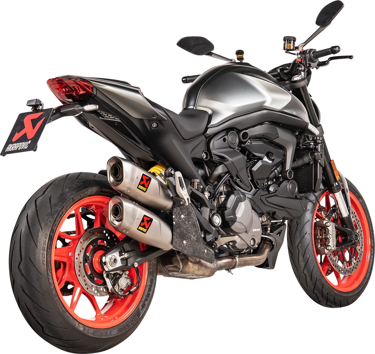 AKRAPOVIC carbon fiber heat shield P-HSD9SO3 with sleek black finish for enhanced thermal protection on motorcycle exhaust systems.