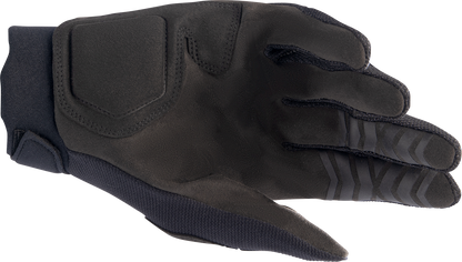 Alpinestars Full Bore XT motorcycle gloves in black, medium size, with reinforced palms and adjustable wrist strap.