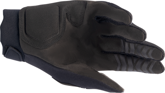 Alpinestars Full Bore XT trail riding gloves in black with impact-resistant padding and breathable fabric for durability and comfort.