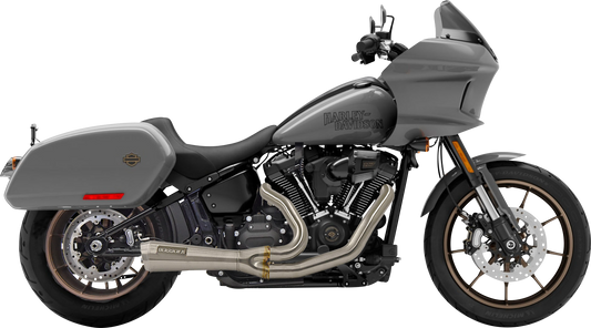 BASSANI XHAUST The Ripper Short Road Rage 2-into-1 stainless steel exhaust system mounted on a motorcycle.