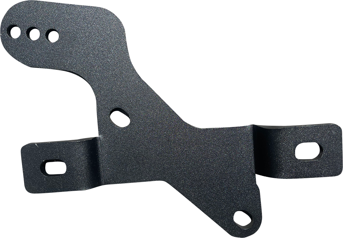 BASSANI XHAUST mounting bracket BKT-S36 shown in black metal with mounting holes for exhaust system installation.