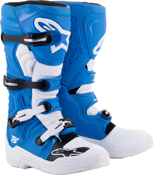 ALPINESTARS, Alpinestars Tech 5 Off-Road Motorcycle Boots - Blue/White, US 9 / EU 43, Part Number 2015015-72-9
